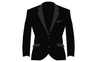 Suit Silhouette,Men blazer or jacket symbol simple silhouette icon on background vector