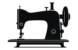 Sewing machine vector illustration, Sewing logo atelier,Manual Sew, Sewing Machine Silhouette Icon,