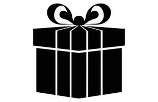 present silhouettes, Present gift box icon. Vector isolated elements.