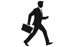 Business Man Walking, man walking with a briefcase vector