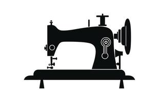 Sewing machine vector illustration, Sewing logo atelier,Manual Sew, Sewing Machine Silhouette Icon,