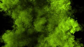 Green explosion smoke effect video