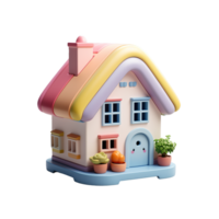 ai gegenereerd huis, klein schattig huis png