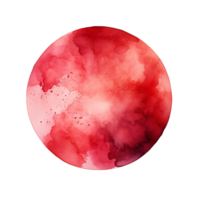 ai generiert rot Aquarell runden beflecken png