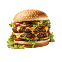 ai generado hamburguesa, hamburguesa png, hamburguesa trimestre mazo png