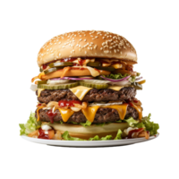 ai generato hamburger, hamburger png, hamburger trimestre battere png