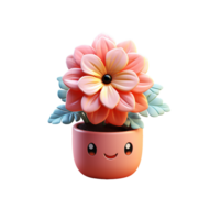 AI generated Tiny cute flower emoji, Flower emoji png