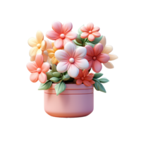 AI generated Tiny cute flower emoji, Flower emoji png