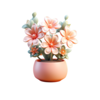 AI generated Tiny cute flower emoji, Flower emoji png