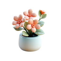 AI generated Tiny cute flower emoji, Flower emoji png