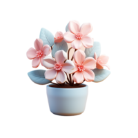 AI generated Tiny cute flower emoji, Flower emoji png
