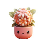 AI generated Tiny cute flower emoji, Flower emoji png