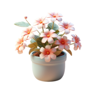 AI generated Tiny cute flower emoji, Flower emoji png