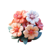 ai gerado minúsculo fofa flor emoji, flor emoji png