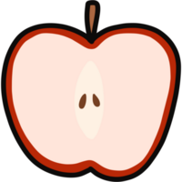 ilustración de manzana roja png