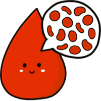 vermelho sangue células desenho animado ilustração png