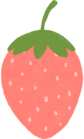 strawberry clipart. watercolor style. isolated on transparent background png