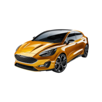 ai generado moderno auto, auto, coche con transparente antecedentes png