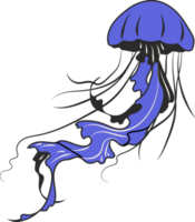 Colorful jellyfish for decoration design png