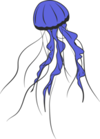 Colorful jellyfish for decoration design png