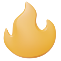 3D render of a fire element png