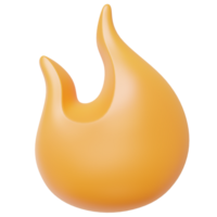 3D render of a fire element png