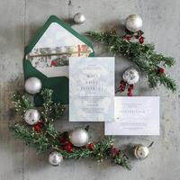 AI generated composition of holiday invitations photo