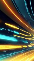 AI generated Animation colorful futuristic technology banner design background.Generative AI. video