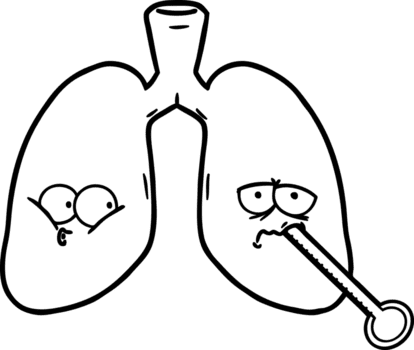 Karikatur ungesund Lunge Symbol png