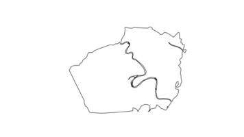 animated sketch map of Baghdad in Iraq video