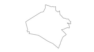 animato schizzo carta geografica di Ramadi nel Iraq video