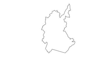 animado bosquejo de un mapa de Baquba en Irak video