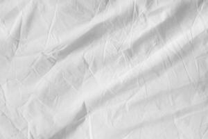 Crinkled White Fabric Texture photo