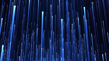 Abstract digital background with glowing neon particles flying upward. movement of a stream of glowing bright lines of particles. abstract background video