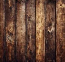 ai generado antiguo grunge oscuro texturizado de madera antecedentes , el superficie de el antiguo marrón madera textura foto