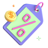 3d ilustración precio etiqueta png