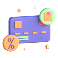 3D Illustration loyalty program card png