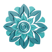 3D Illustration mandala flower symbol png