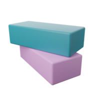 3d illustratie yoga blok png