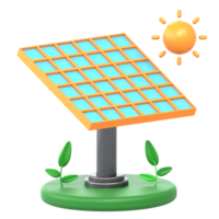 3d ilustração solar painel png