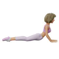 3d illustration yoga kobra utgör png