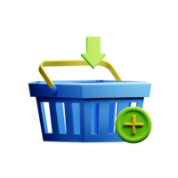 3d illustration ajouter à Chariot png