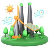 3D Illustration renewable resource png