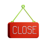 3D Illustration close sign png