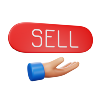 3D Illustration sell sign png