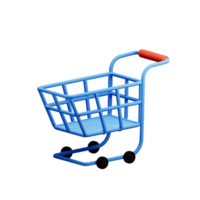 3d illustratie boodschappen doen kar png