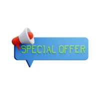 3D Illustration special offer sign png