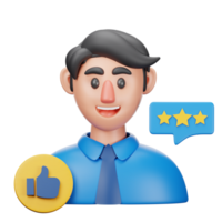 3D Illustration customer satisfaction png