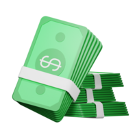 3D Illustration money bundle png