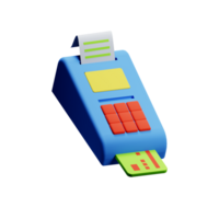 3D Illustration payment machine png